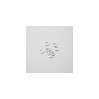 ANELLINO Ø5 OTTONE BAGNO ARGENTO. CONFEZIONE DA 0.2 KG.