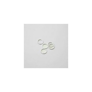 ANELLINO Ø7 OTTONE  BAGNO ARGENTO. CONFEZIONI DA 0.2 KG.