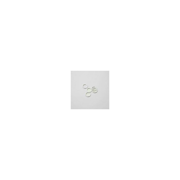 ANELLINO Ø7 OTTONE  BAGNO ARGENTO. CONFEZIONI DA 0.2 KG.