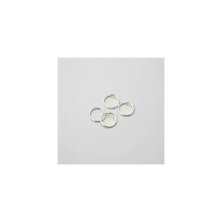 ANELLINO Ø8 OTTONE BAGNO ARGENTO. CONFEZIONE DA 0.2 KG.