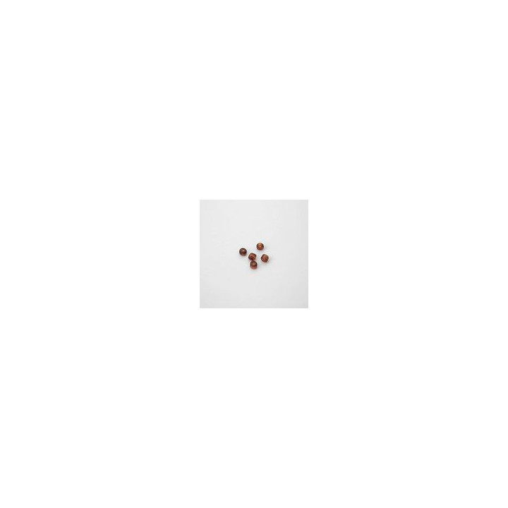 PERLE MARRONI SCHIACCIATI AI BORDI  4 mm - Confezione da 0,5 KG.