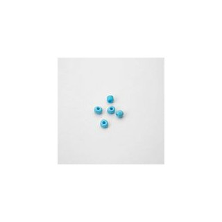 PERLE AZZURRI SCHIACCIATI AI  BORDI  4 mm - Confezione da 0,5 KG.