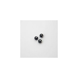 SFERE IN PLASTICA CON DECORO ARGENTO BRILLANTE COLORE NERO  Ø6 mm. CONFEZIONE DA 0,5 kg