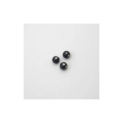 SFERE IN PLASTICA CON DECORO ARGENTO BRILLANTE COLORE NERO  Ø6 mm -  1 KG   10000 PZ