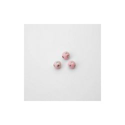 SFERE IN PLASTICA CON DECORO ARGENTO BRILLANTE COLORE ROSA CHIARO  Ø6 mm -  1 KG   10000 PZ