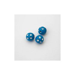 SFERE IN PLASTICA CON DECORO ARGENTO BRILLANTE COLORE AZZURRO Ø 10 mm. CONFEZIONE DA 0,5 kg