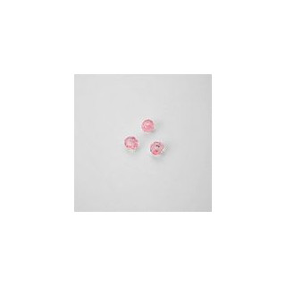 GRANI IN PLASTICA SFACCETTATI COLORE ROSA Ø 6 mm -  Confezione da 0,5 KG.