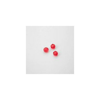 GRANI IN PLASTICA SFACCETTATI COLORE ROSSO Ø 6 mm -  Confezione da 0,5 KG.