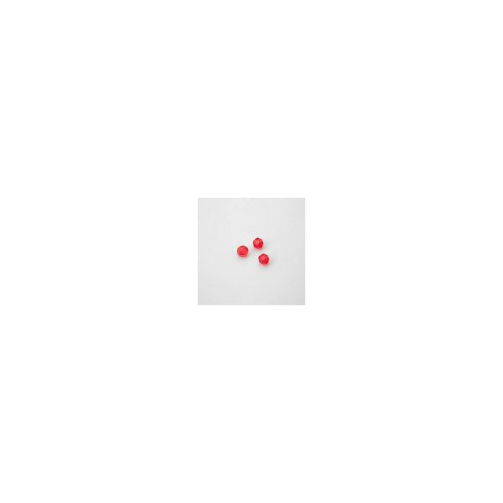 GRANI IN PLASTICA SFACCETTATI COLORE ROSSO Ø 6 mm -  Confezione da 0,5 KG.