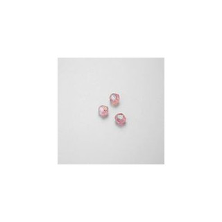 GRANI IN PLASTICA SFACCETTATI COLORE ROSA Ø 6 mm. CONFEZIONE DA 0,5 kg
