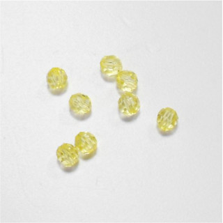 GRANI IN PLASTICA SFACCETTATI COLORE GIALLO Ø 6 mm - Confezione da 0,5 KG.