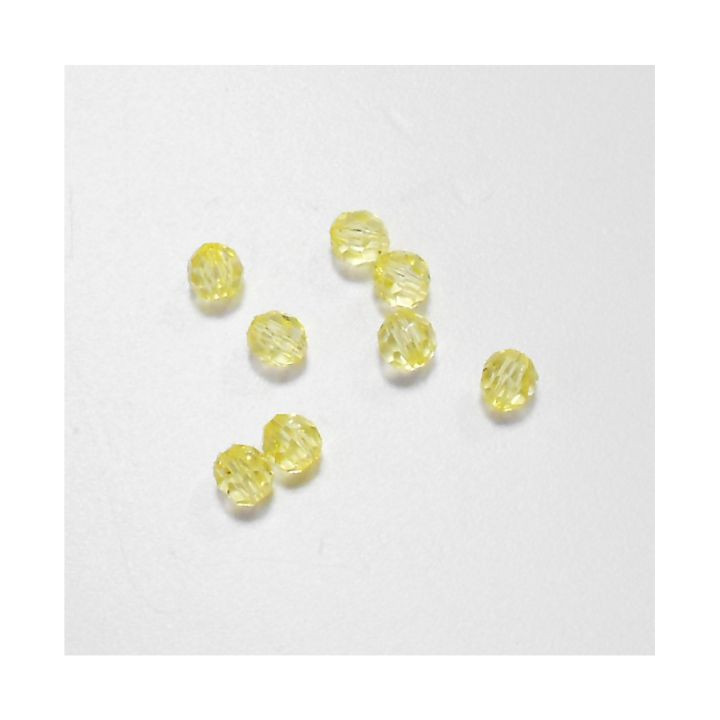 GRANI IN PLASTICA SFACCETTATI COLORE GIALLO Ø 6 mm - Confezione da 0,5 KG.