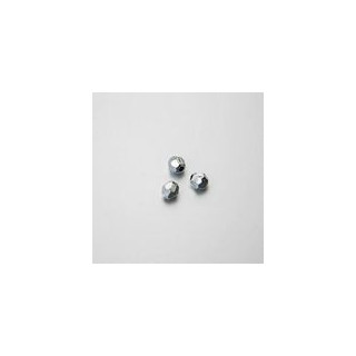 GRANI IN PLASTICA SFACCETTATI COLORE ARGENTO Ø 6 mm -  Confezione da 0,5 KG.