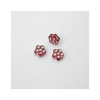 GRANI IN PLASTICA A FORMA DI FIORE ROSSO Ø 8 mm -  Confezione da 0,5 KG.
