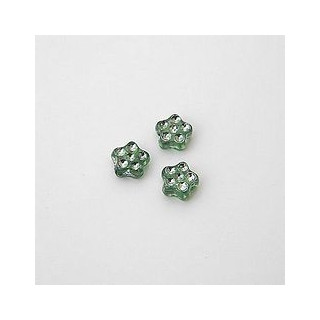 GRANI IN PLASTICA A FORMA DI FIORE VERDE  Ø 8 mm. CONFEZIONE DA 0,5 kg