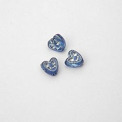 GRANO IN PLASTICA A FORMA DI CUORE BLU 8x8 mm - Confezione da 0,5 KG.