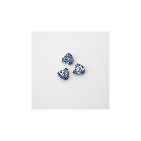 GRANO IN PLASTICA A FORMA DI CUORE BLU 8x8 mm - Confezione da 0,5 KG.