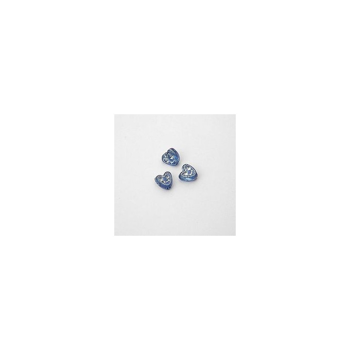 GRANO IN PLASTICA A FORMA DI CUORE BLU 8x8 mm - Confezione da 0,5 KG.