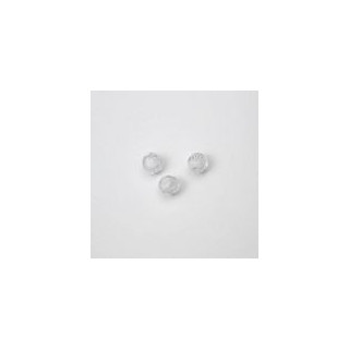 GRANI IN PLASTICA SFACETTATI COLORE BIANCO Ø 6 mm -  Confezione da 0,5 KG.