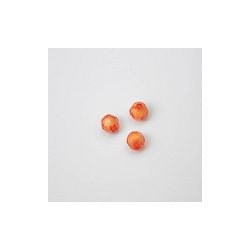 GRANI IN PLASTICA SFACETTATI COLORE ARANCIONE Ø 6 mm - Confezione da 0,5 KG.