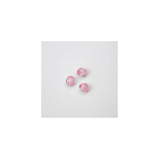GRANI IN PLASTICA SFACETTATI COLORE ROSA Ø 6 mm. CONFEZIONE DA 0,5 kg
