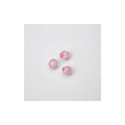 GRANI IN PLASTICA SFACETTATI COLORE ROSA Ø 6 mm. CONFEZIONE DA 0,5 kg