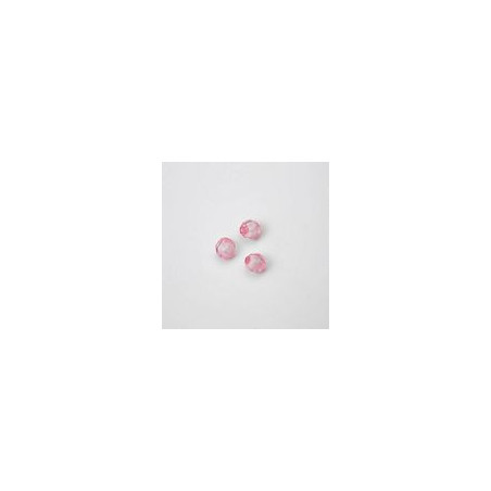 GRANI IN PLASTICA SFACETTATI COLORE ROSA Ø 6 mm. CONFEZIONE DA 0,5 kg