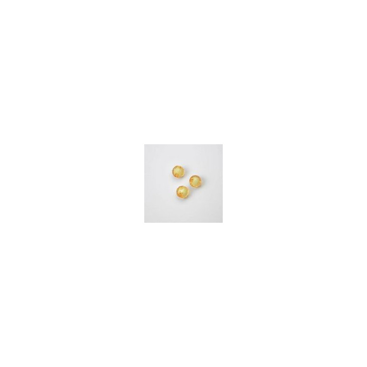 GRANI IN PLASTICA SFACETTATI COLORE GIALLO Ø 8 mm - Confezione da 0,5 KG.