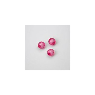 GRANI IN PLASTICA SFACETTATI COLORE FUCSIA Ø 8 mm. CONFEZIONE DA 0,5 kg