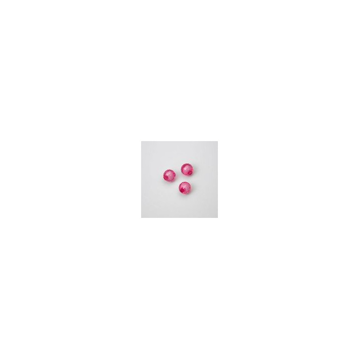 GRANI IN PLASTICA SFACETTATI COLORE FUCSIA Ø 8 mm. CONFEZIONE DA 0,5 kg