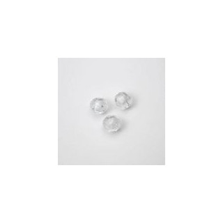GRANI IN PLASTICA SFACETTATI COLORE BIANCO Ø 8 -  Confezione da 0,5 KG.
