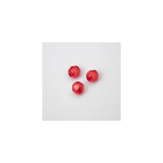 GRANI IN PLASTICA SFACETTATI COLORE ROSSO Ø 8. CONFEZIONE DA 0,5 kg