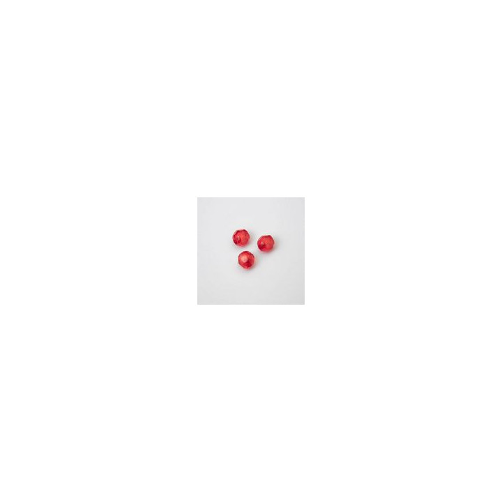 GRANI IN PLASTICA SFACETTATI COLORE ROSSO Ø 8. CONFEZIONE DA 0,5 kg