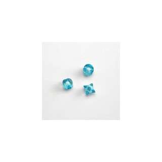 GRANI IN PLASTICA 4 LATI ROTONDI AZZURRO  Ø 8. CONFEZIONE DA 0,5 kg
