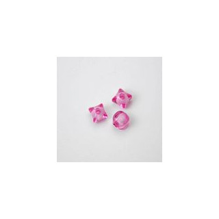GRANI IN PLASTICA 4 LATI ROTONDI FUCSIA Ø 8 -  Confezione da 0,5 KG.