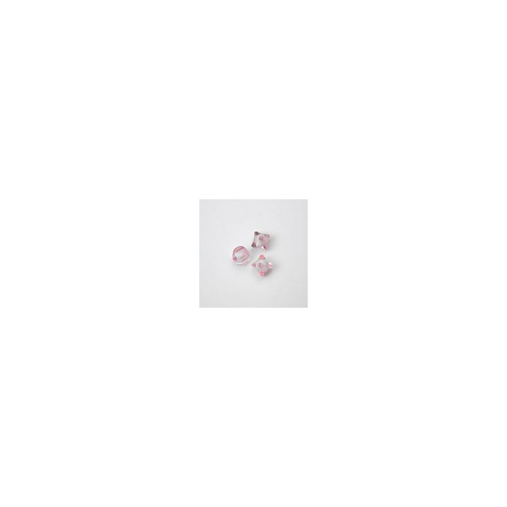 GRANI IN PLASTICA 4 LATI ROTONDI ROSA  Ø 8 -  Confezione da 0,5 KG.