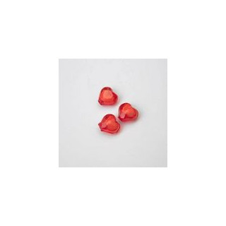 GRANI A FORMA DI CUORE ROSSO 9x9 mm -  Confezione da 0,5 KG.
