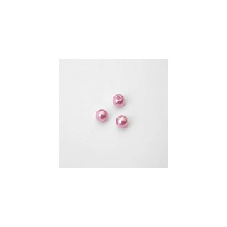 PERLE IN PLASTICA COLORE ROSA PERLATO  Ø 6 mm. CONFEZIONE DA 0,5 kg