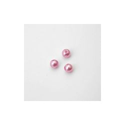 PERLE IN PLASTICA COLORE ROSA PERLATO  Ø 6 mm. CONFEZIONE DA 0,5 kg