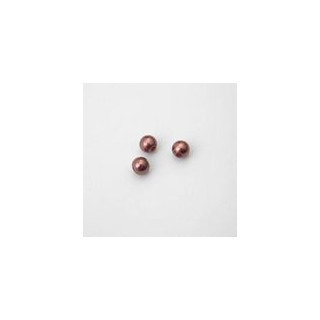 PERLE IN PLASTICA COLORE MARRONE  Ø 6 mm -  Confezione da 0,5 KG.
