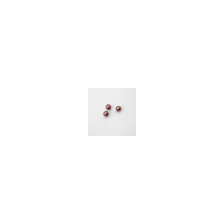PERLE IN PLASTICA COLORE MARRONE  Ø 6 mm -  Confezione da 0,5 KG.