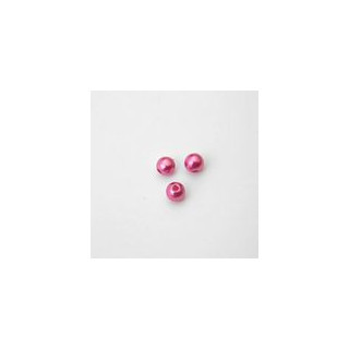 PERLE IN PLASTICA COLORE FUCSIA MADREPERLA  Ø 6 mm -  Confezione da 0,5 KG.