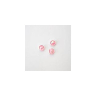 PERLE IN PLASTICA COLORE ROSA PALLIDO  Ø 6 mm - Confezione da 0,5 KG.