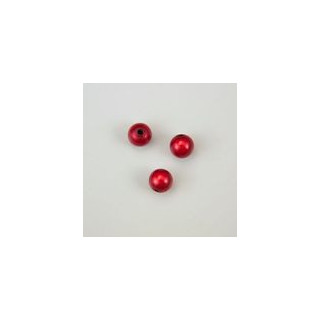 GRANO IN PLASTICA ROSSO BRILLANTE DIAM.8 mm. Confezione da 0,5 KG.
