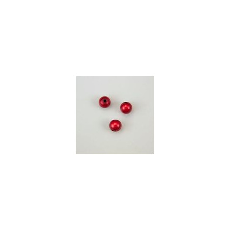 GRANO IN PLASTICA ROSSO BRILLANTE DIAM.8 mm. Confezione da 0,5 KG.