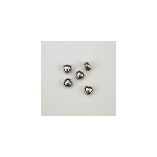 GRANI IN PLASTICA CUORE Ø 6 mm. CONFEZIONE DA 0,5 kg