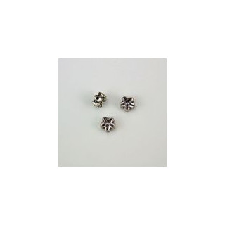 GRANO IN PLASTICA A STELLA COLORE ARGENTO Ø 7mm. Confezione da 0,5 KG.