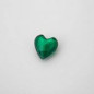 VETRO SOFFIATO CUORE PICCOLO VERDE IN FILO DA 30 PZ 15x15 mm