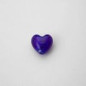 VETRO SOFFIATO CUORE PICCOLO BLU. FILO DA 30 PZ 15x15 mm