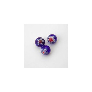 PERLE DI MURRINA IN FILO DA 33PEZZI Ø12 A04  BLU